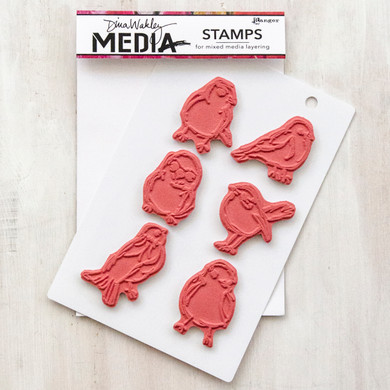 Dina Wakley Media Scribbly Birdies Stamp Set