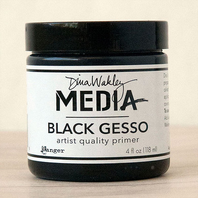 Ranger Ink Dina Wakley Black Media Gesso (4 oz Jar)
