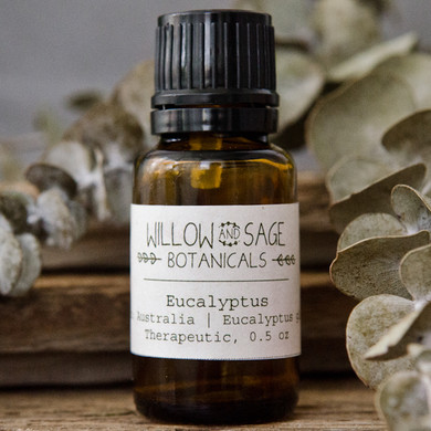 Eucalyptus Essential Oil by Willow and Sage Botanicals, 0.5 oz.