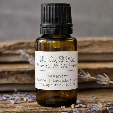 Lavender Essential Oil by Willow and Sage Botanicals, 0.5 oz.