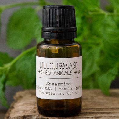 Spearmint Essential Oil by Willow and Sage Botanicals, 0.5 oz.