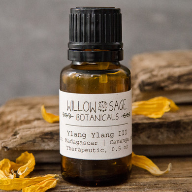 Ylang Ylang III Essential Oil by Willow and Sage Botanicals, 0.5 oz.