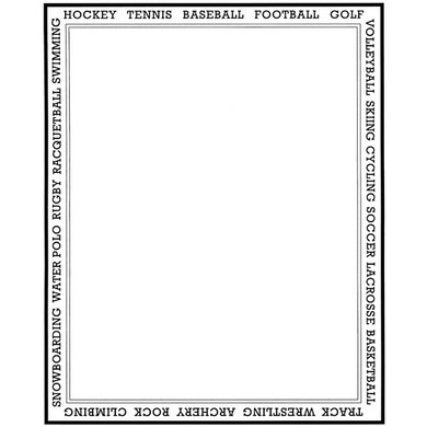 Sports Frame Wood Mounted Stamp by Classic Stampington & Company