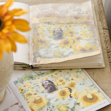 Sunflowers Art Journal Page