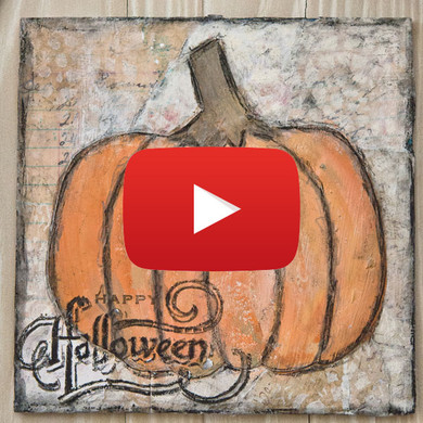 Scribbly Pumpkin Canvas Video