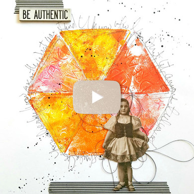 Be Authentic Art Journal Page Video by Guest Artist Cat Kerr