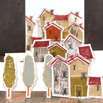 The Neighborhood Block Clearly Impressed Stamp Set by Susan Pagnucci
